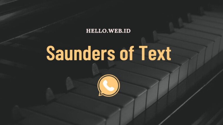 Saunders Of Text Di Whatsapp