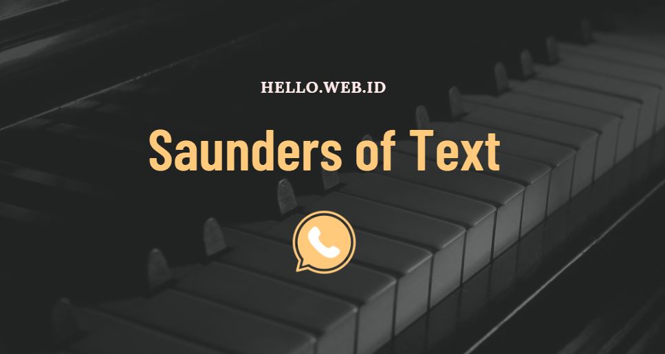 Saunders Of Text Di Whatsapp